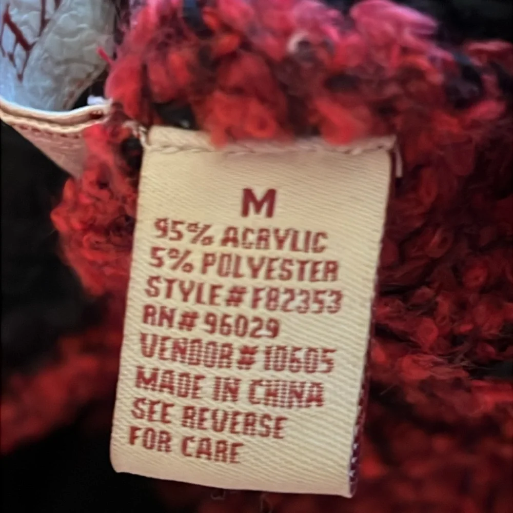 BKE red and black tunic cardigan w extra long sleeve szM - Picture 7 of 7